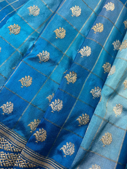 BLUE IK TARA SILK PURE HANDLOOM BANARASI SAREE