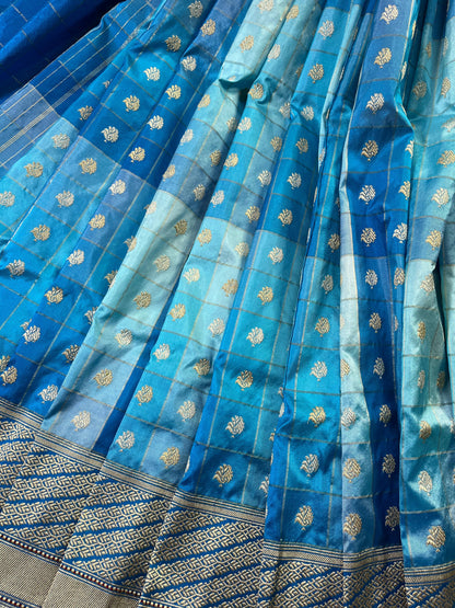 BLUE IK TARA SILK PURE HANDLOOM BANARASI SAREE