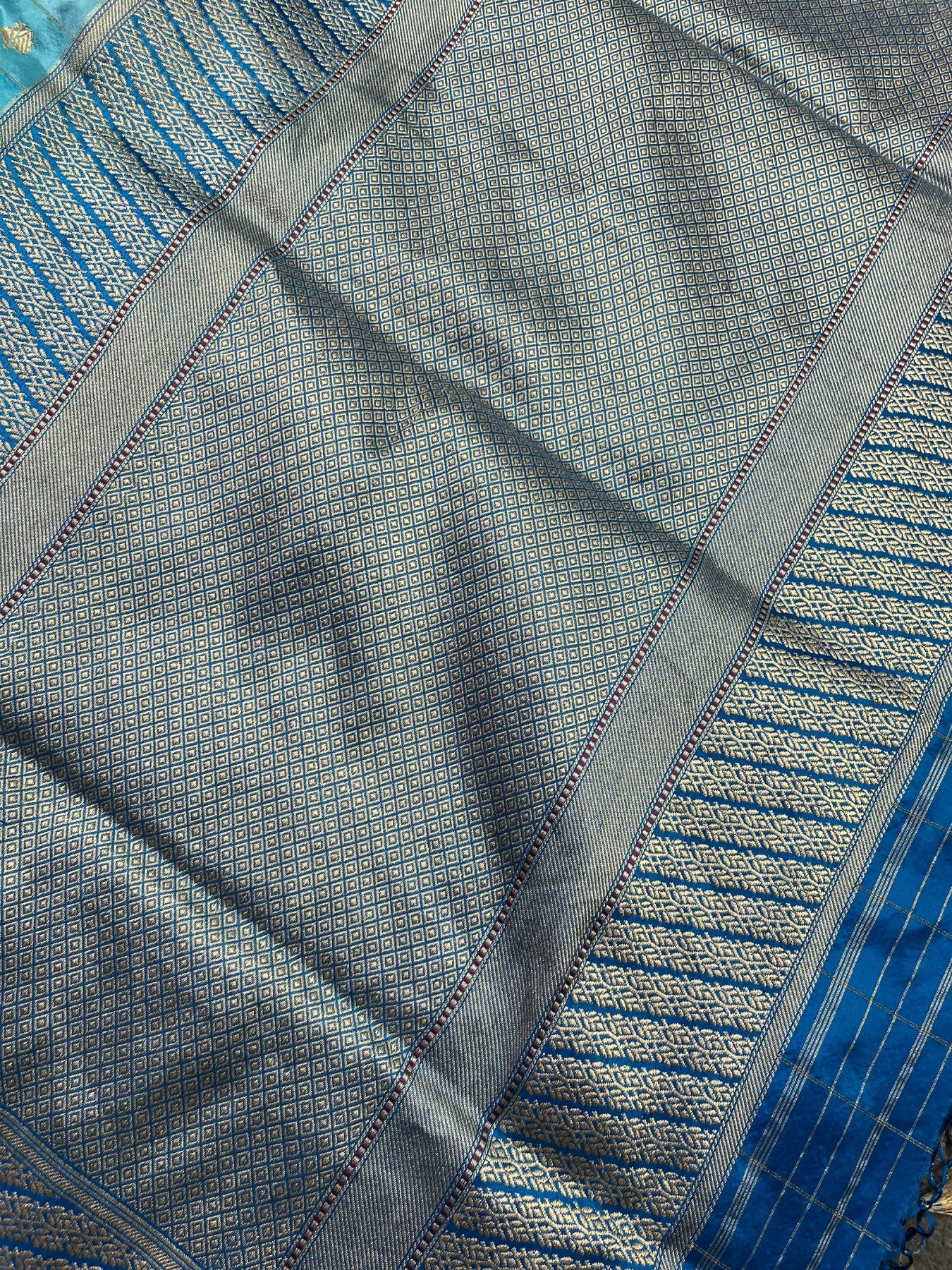 BLUE IK TARA SILK PURE HANDLOOM BANARASI SAREE