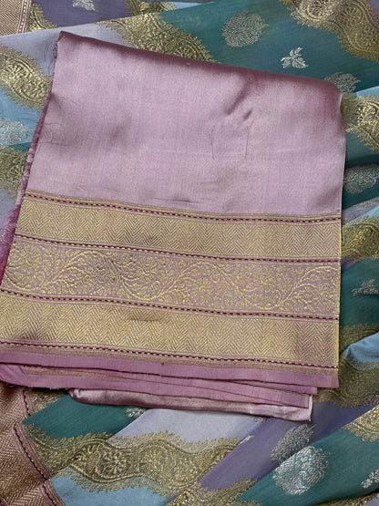 PASTEL SHADE PURE HANDLOOM RANGKART BANARASI SAREE