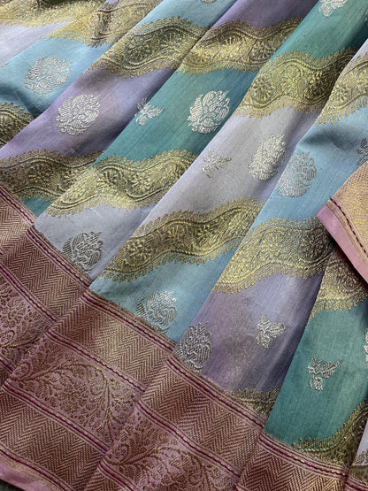 PASTEL SHADE PURE HANDLOOM RANGKART BANARASI SAREE