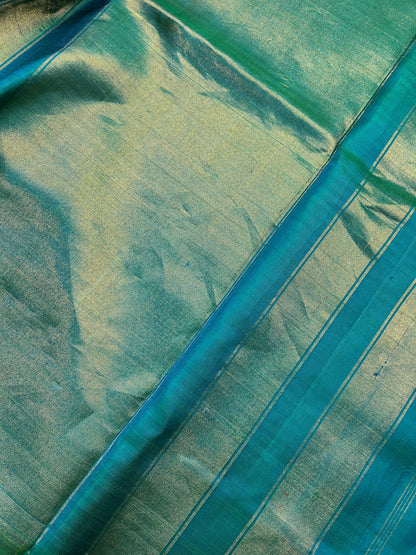 LAVENDER SILK PURE HANDLOOM GADWAL SAREE