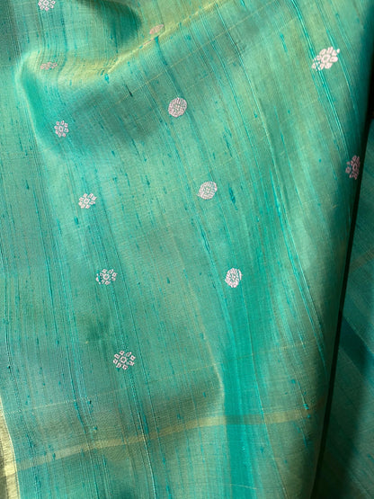 PINK DUPION SILK PURE HANDLOOM GADWAL SAREE
