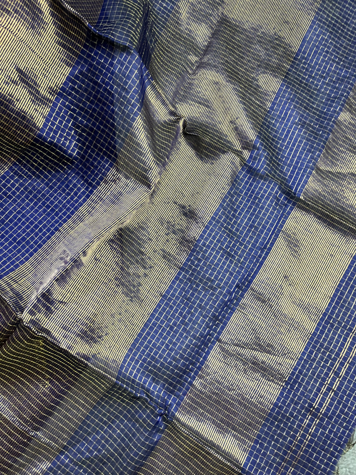 MIDNIGHT BLUE SICO PURE HANDLOOM MAHESHWARI SAREE