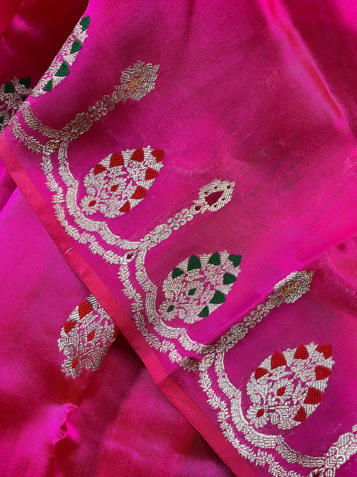 PINK SILK PURE HANDLOOM CHANDERI SAREE