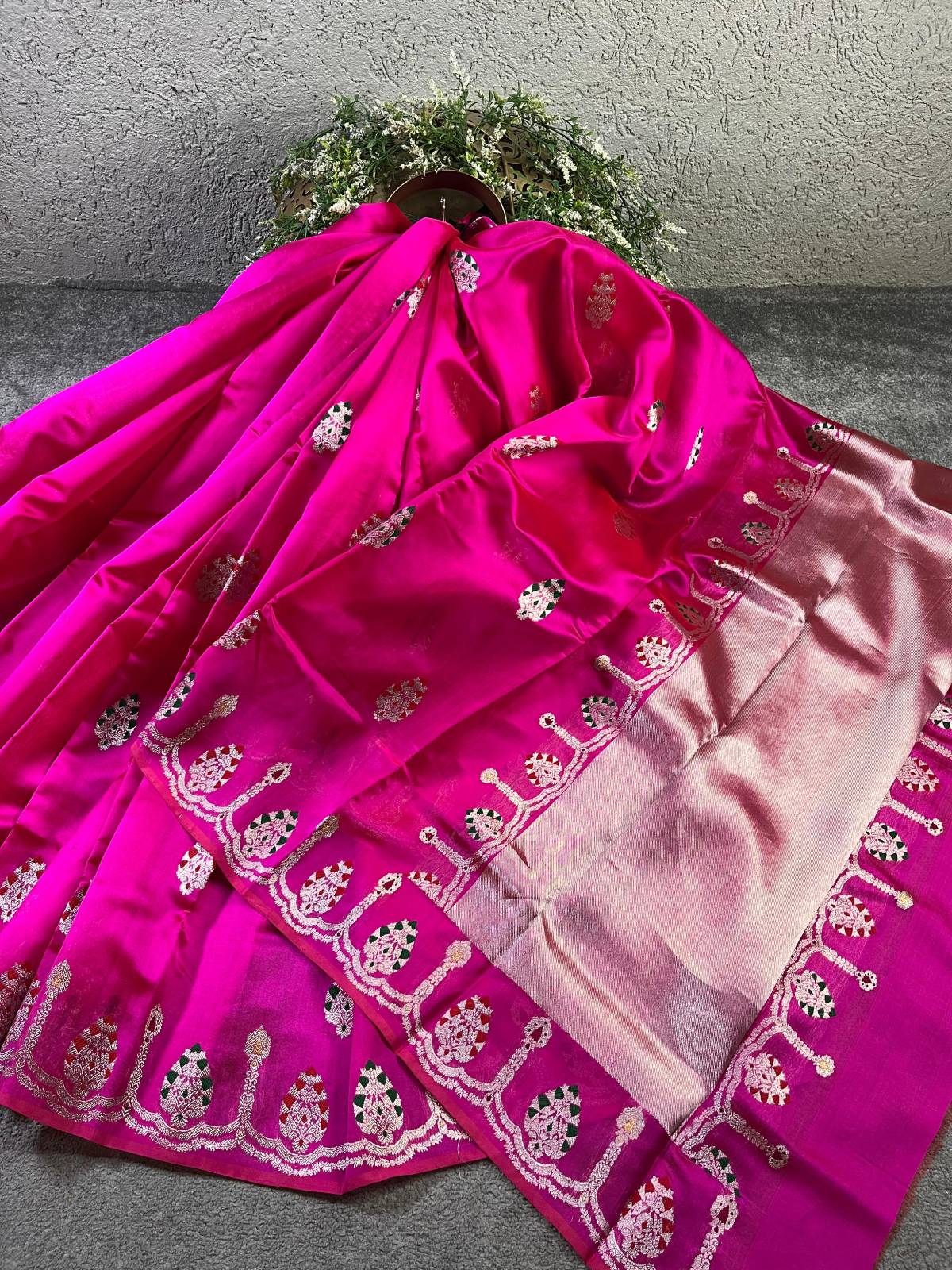 PINK SILK PURE HANDLOOM CHANDERI SAREE