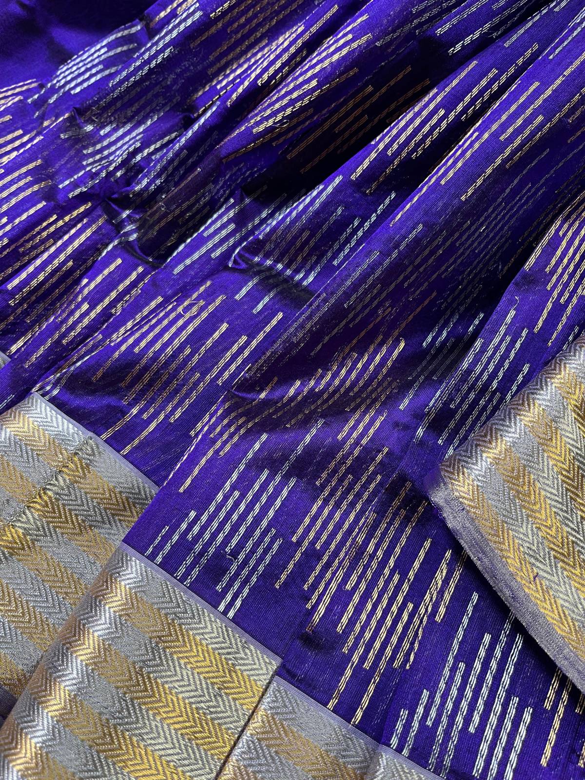 PURPLE SILK PURE HANDLOOM CHANDERI SAREE