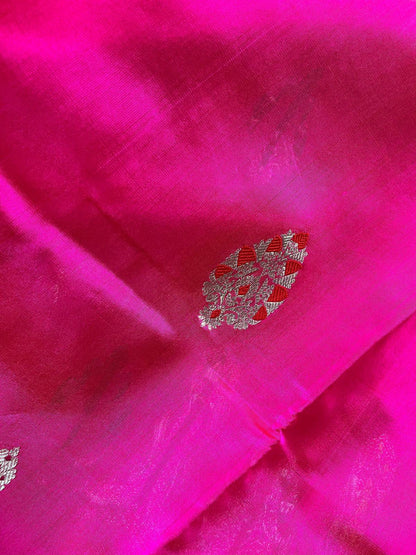 PINK SILK PURE HANDLOOM CHANDERI SAREE