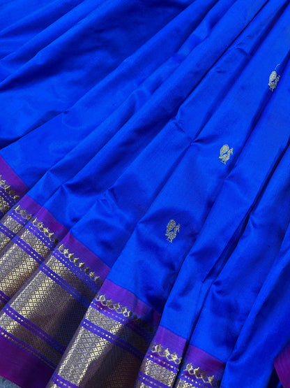 ROYAL BLUE SILK PURE HANDLOOM PAITHANI SAREE