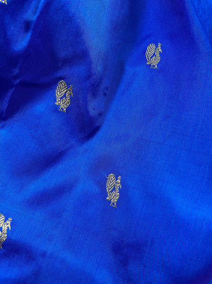 ROYAL BLUE SILK PURE HANDLOOM PAITHANI SAREE