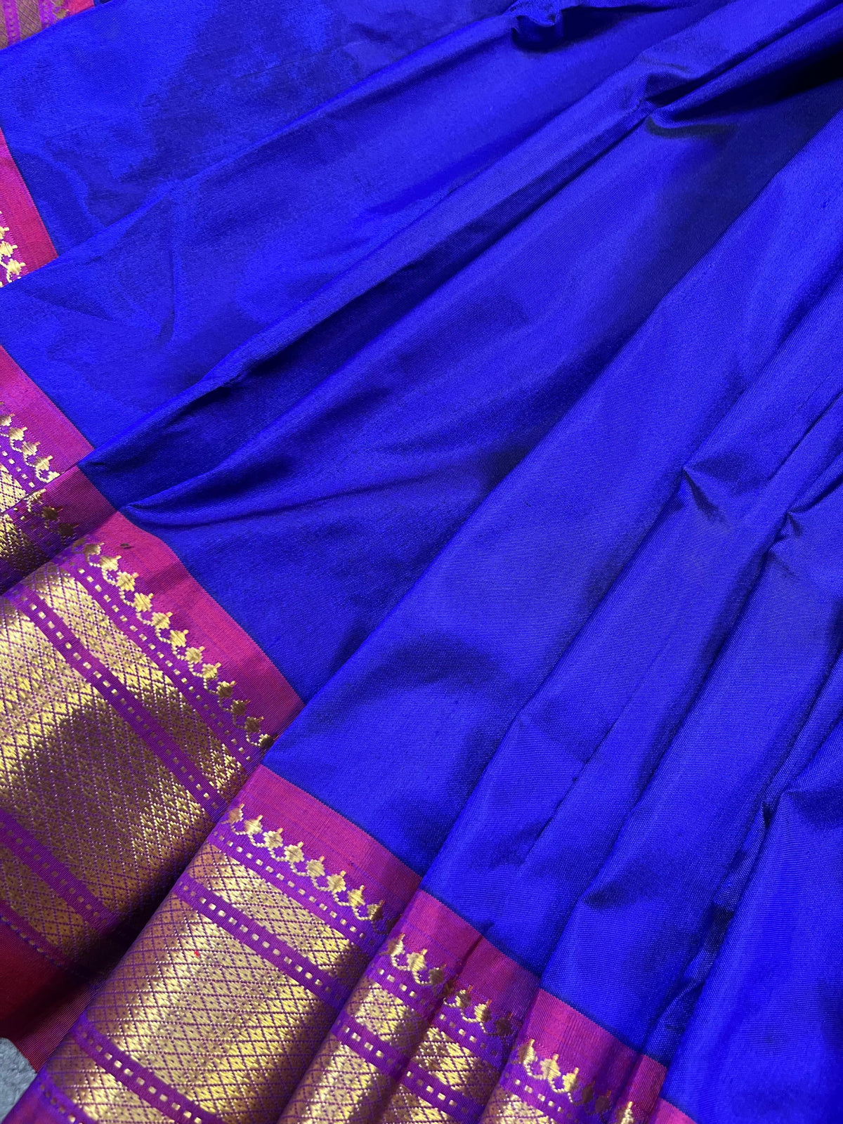 ROYAL BLUE SILK PURE HANDLOOM PAITHANI SAREE