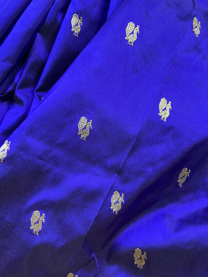 ROYAL BLUE SILK PURE HANDLOOM PAITHANI SAREE