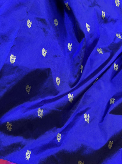 ROYAL BLUE SILK PURE HANDLOOM PAITHANI SAREE