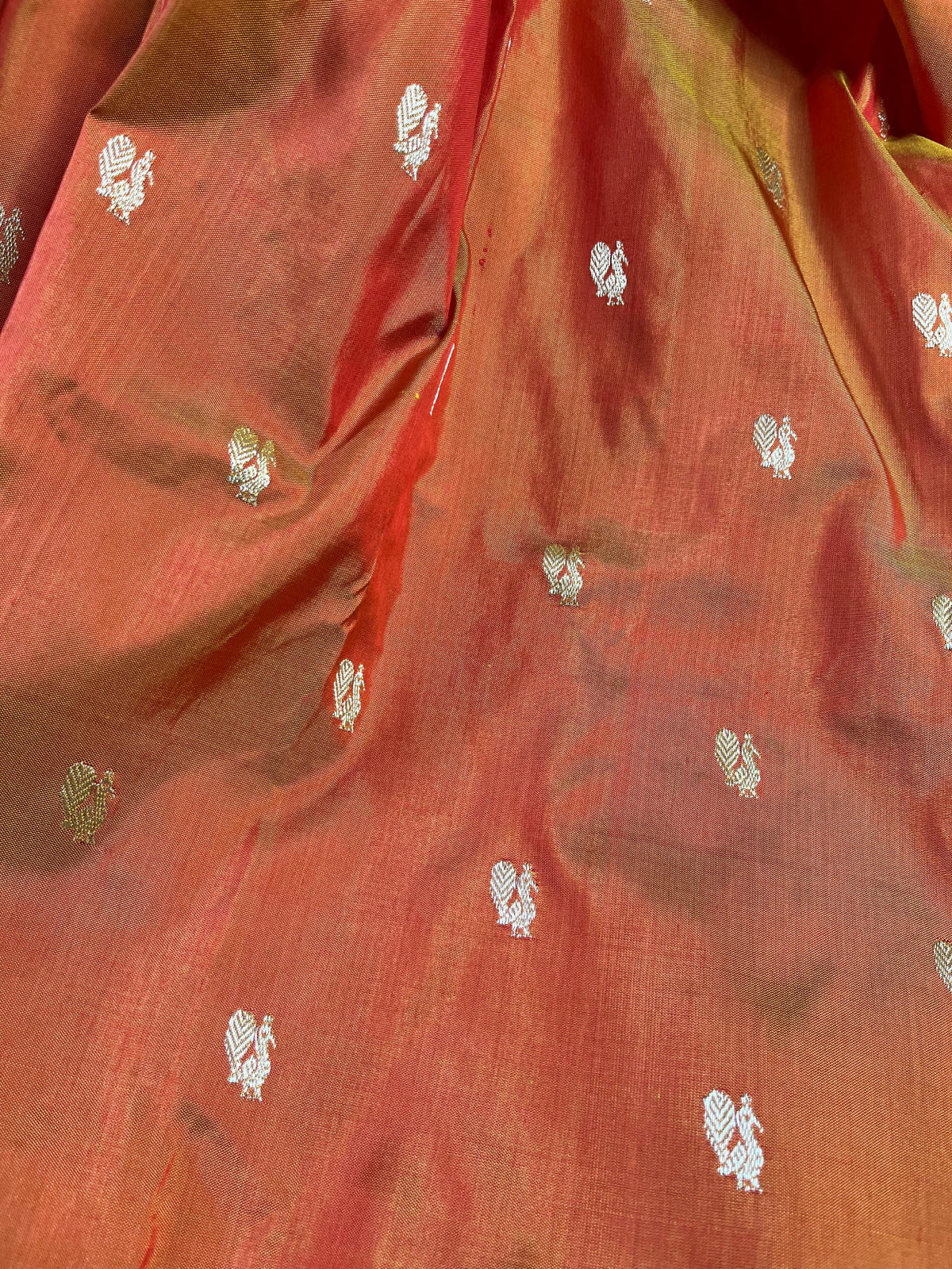ORANGE SILK PURE HANDLOOM PAITHANI SAREE