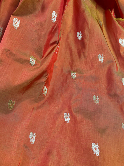 ORANGE SILK PURE HANDLOOM PAITHANI SAREE