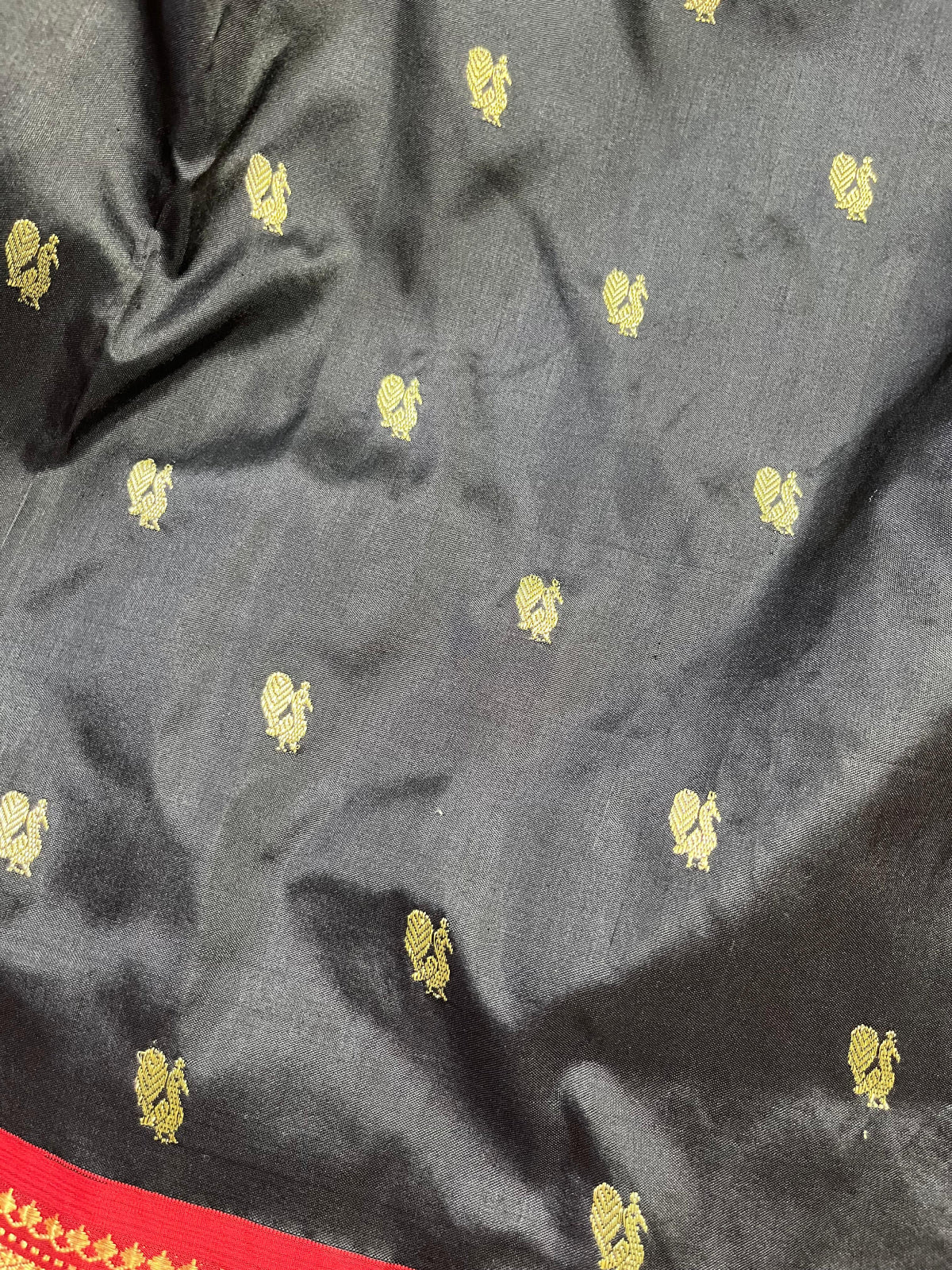 BLACK SILK PURE HANDLOOM PAITHANI SAREE