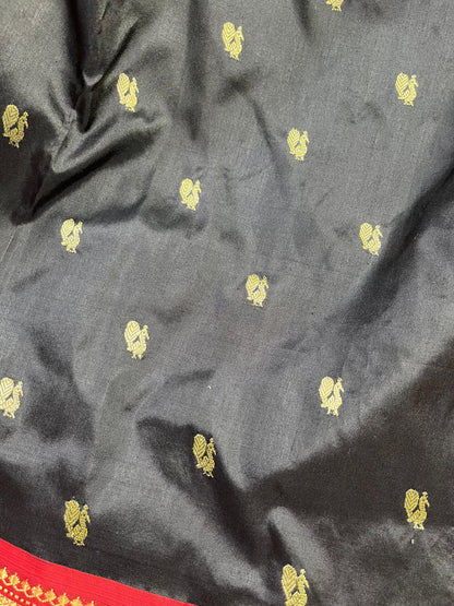 BLACK SILK PURE HANDLOOM PAITHANI SAREE