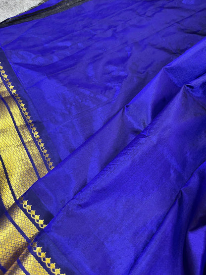 ROYAL BLUE SILK PURE HANDLOOM PAITHANI SAREE