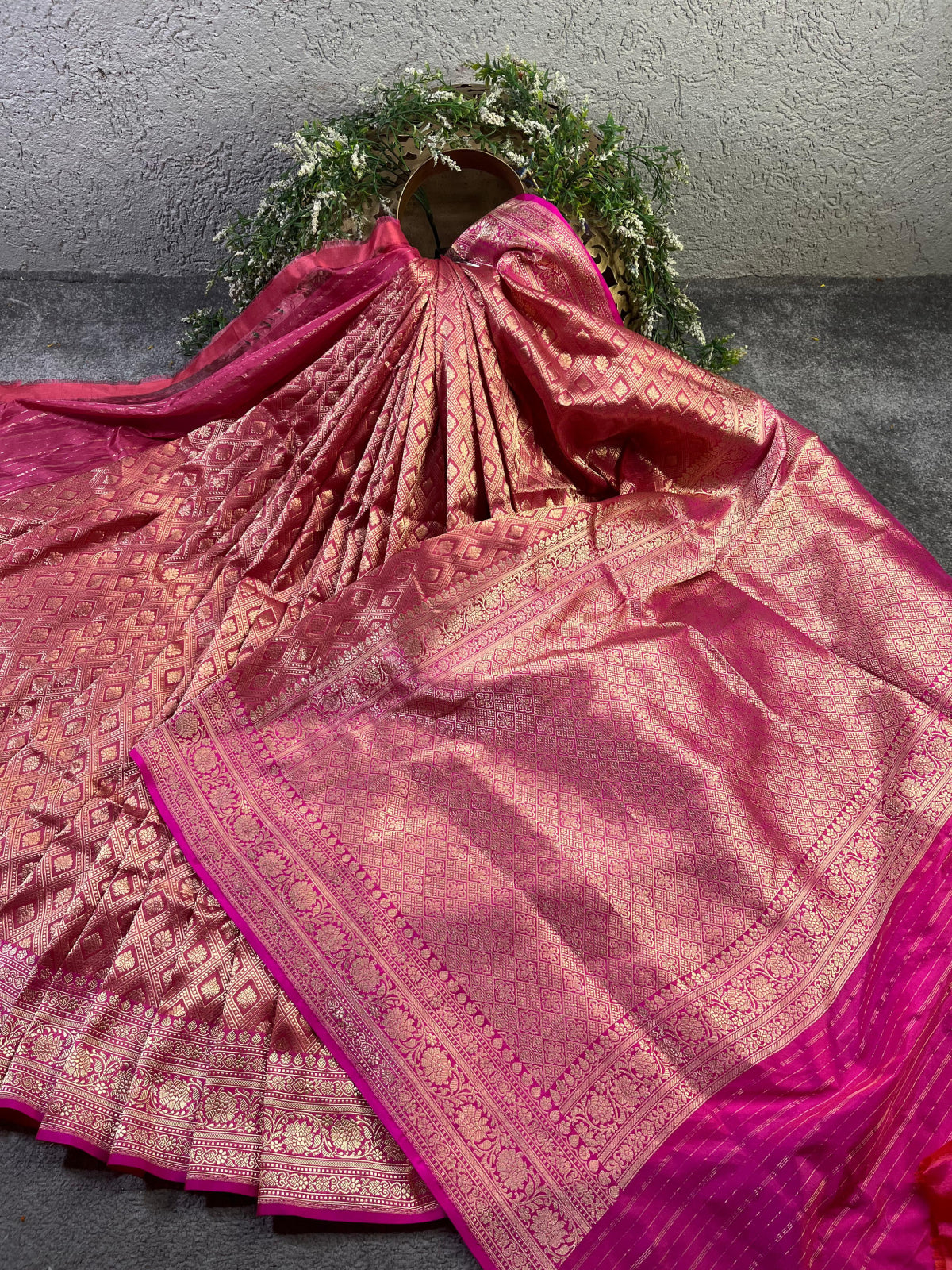PINK SILK PURE HANDLOOM BANARASI SAREE
