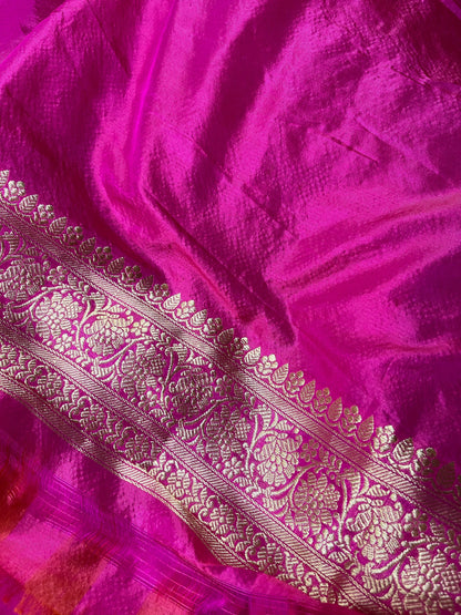 PINK SILK PURE HANDLOOM BANARASI SAREE