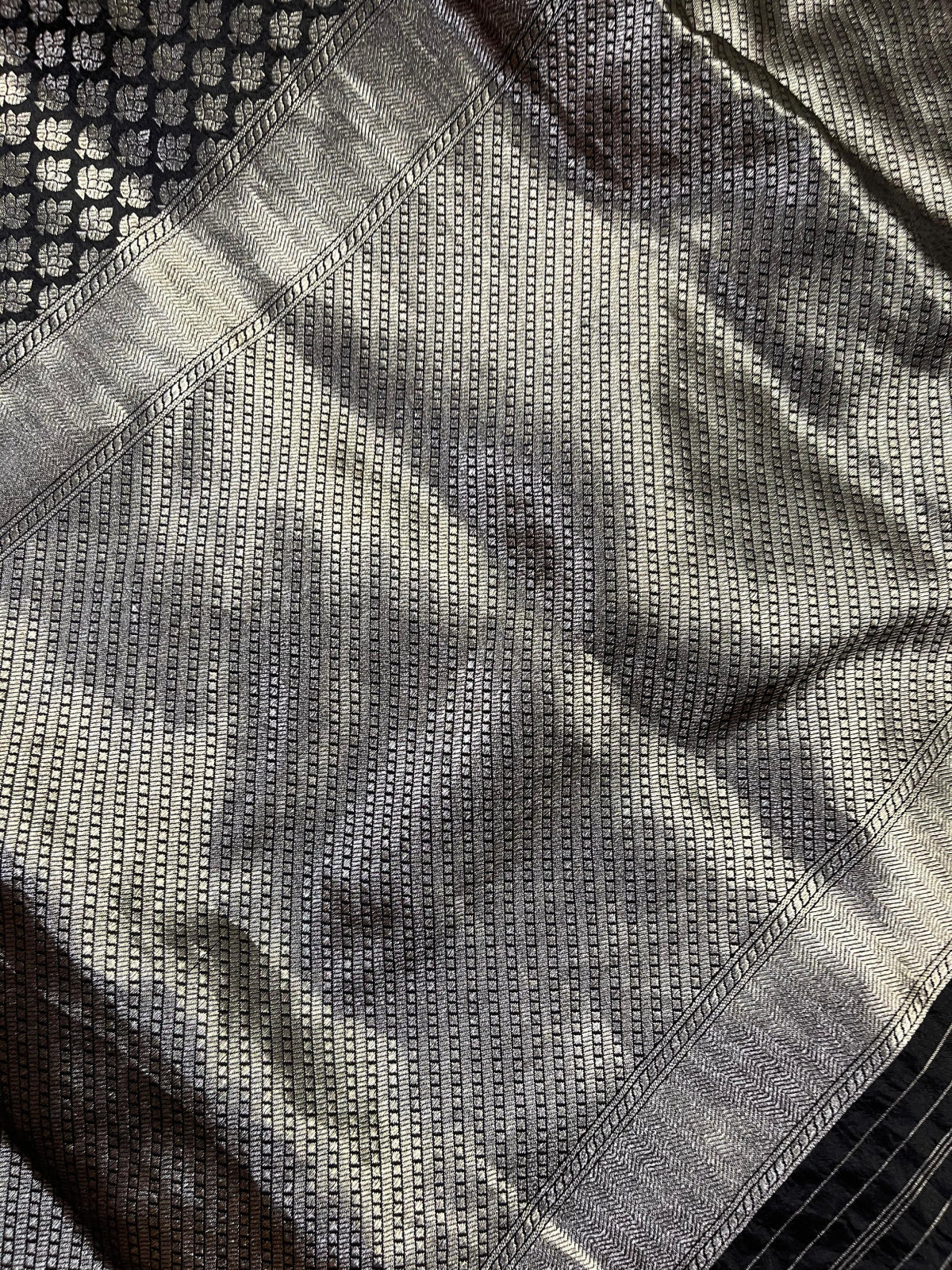 BLACK SLK PURE HANDLOOM BANARASI SAREE