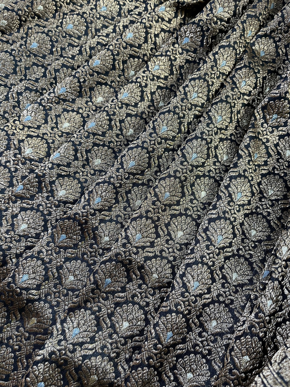 BLACK SILK PURE HANDLOOM BANARASI SAREE