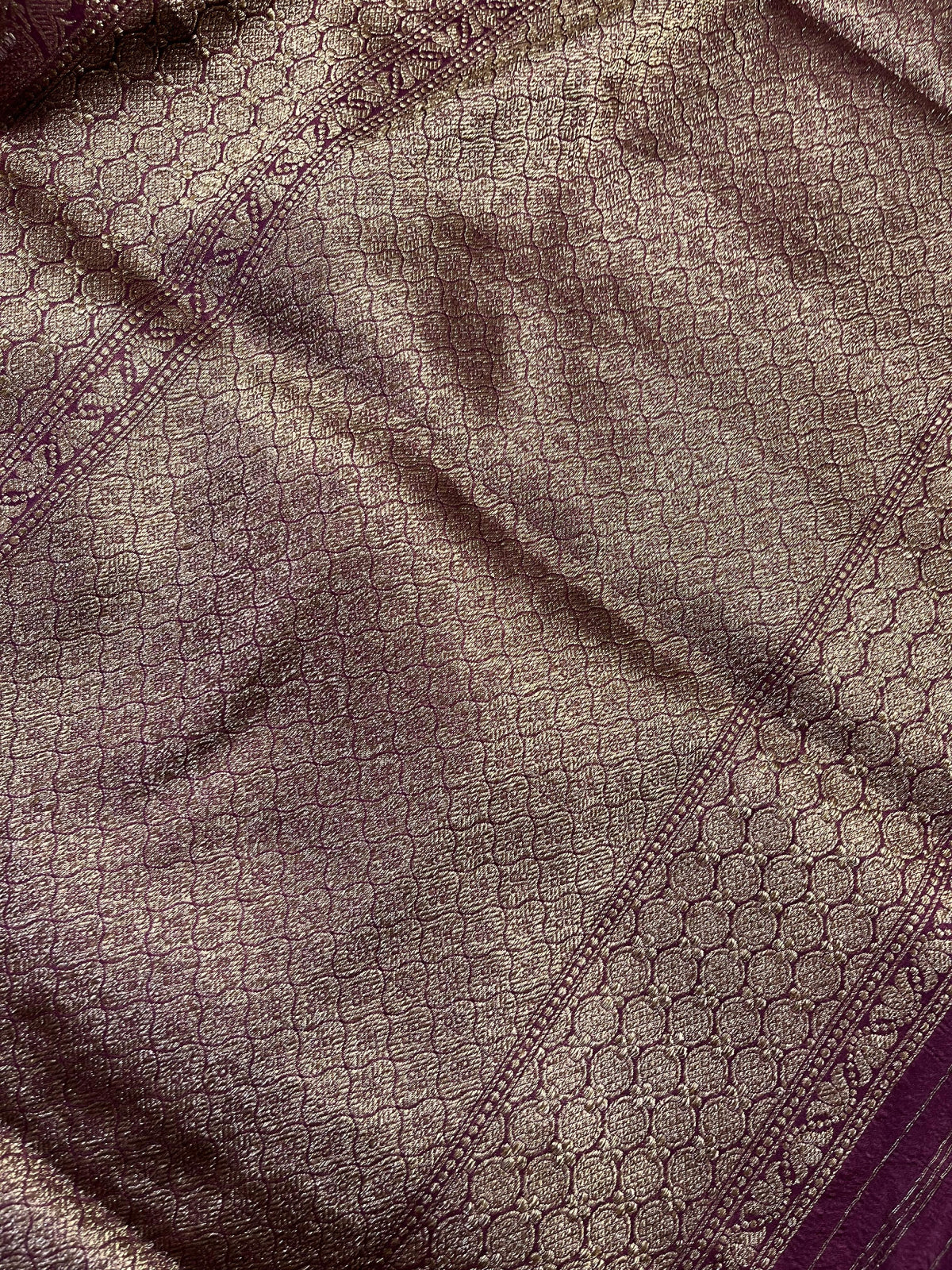 DARK WINE SILK PURE HANDLOOM BANARASI SAREE