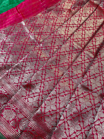 PINK SILK PURE HANDLOOM BANARASI SAREE
