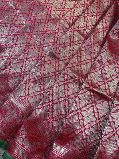 PINK SILK PURE HANDLOOM BANARASI SAREE