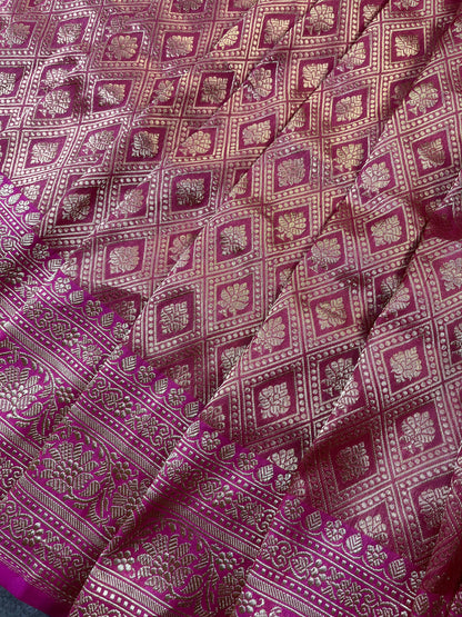 PINK SILK PURE HANDLOOM BANARASI SAREE