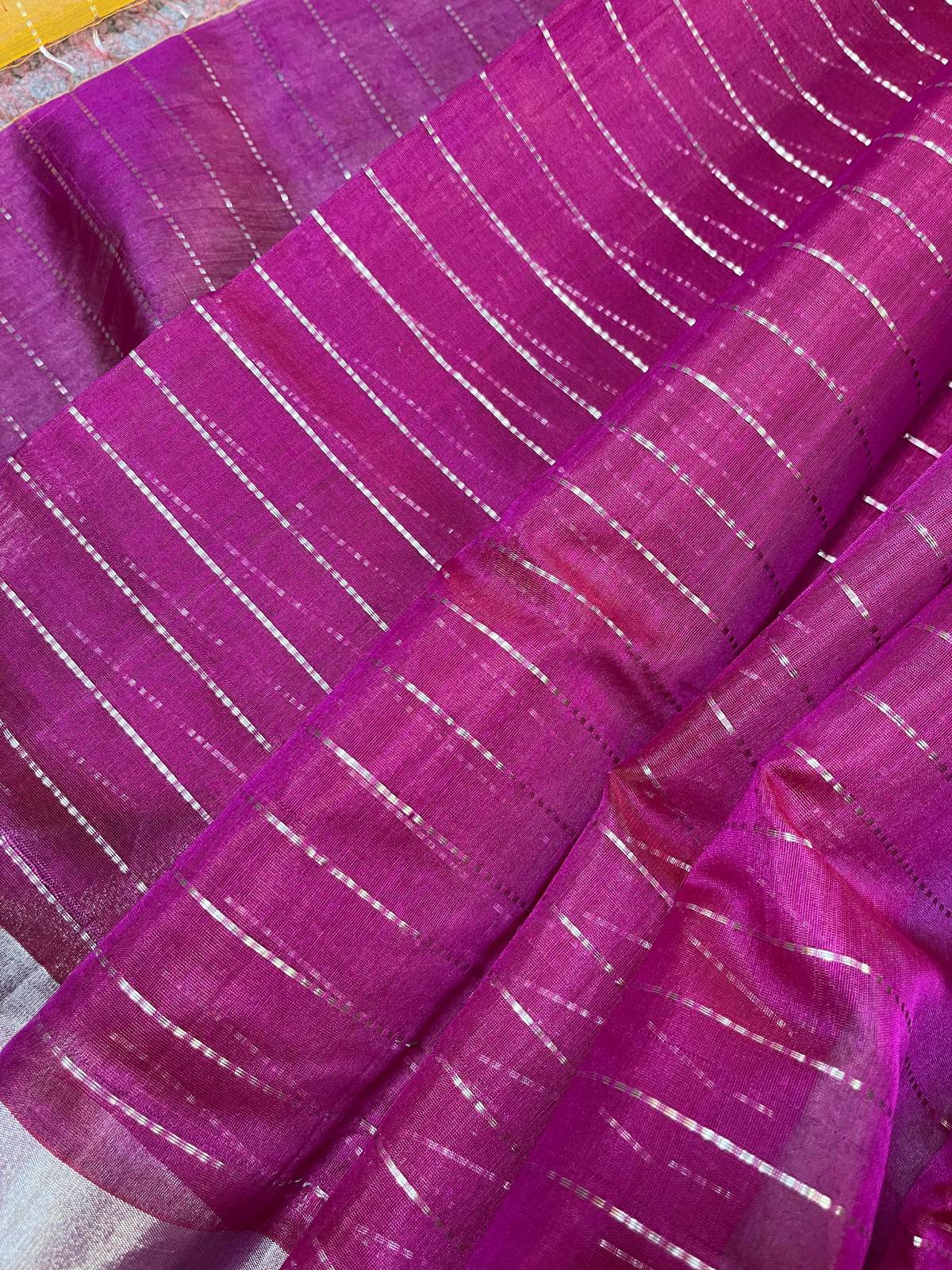 PURPLE SICO PURE HANDLOOM CHANDERI SAREE