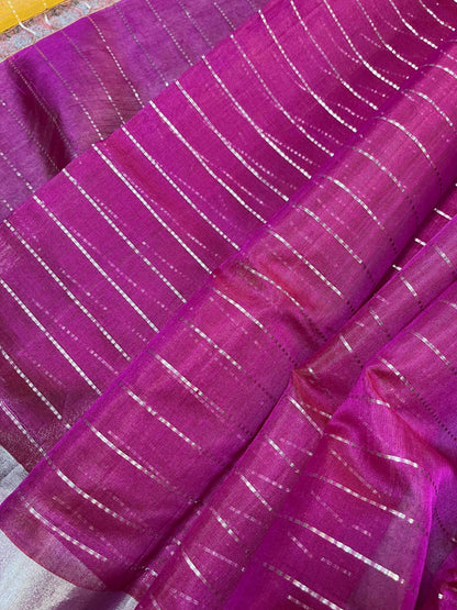 PURPLE SICO PURE HANDLOOM CHANDERI SAREE