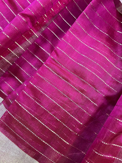 PURPLE SICO PURE HANDLOOM CHANDERI SAREE