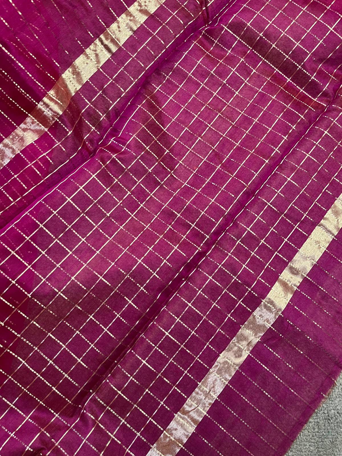 PURPLE SICO PURE HANDLOOM CHANDERI SAREE