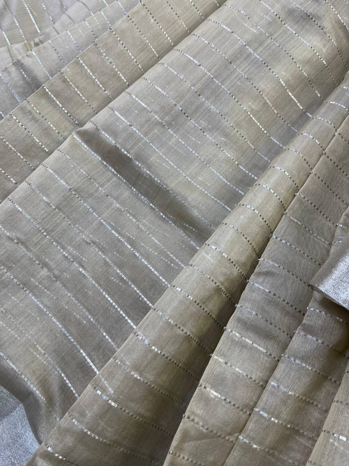 LIGHT GREY SICO PURE HANDLOOM CHANDERI SAREE