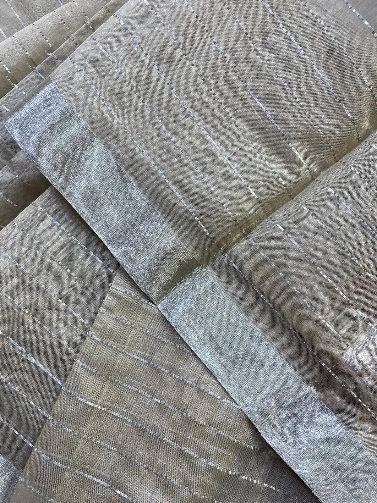 LIGHT GREY SICO PURE HANDLOOM CHANDERI SAREE