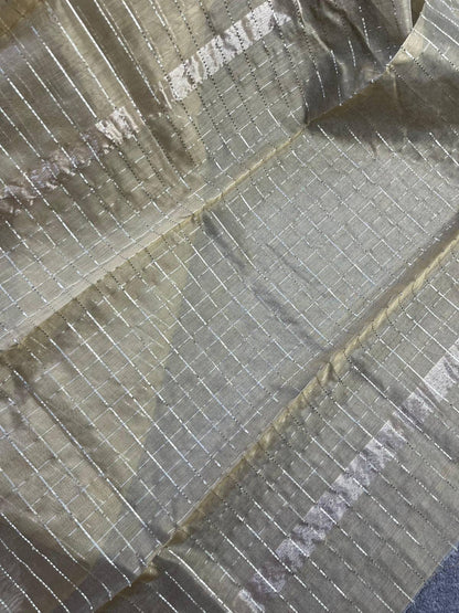 LIGHT GREY SICO PURE HANDLOOM CHANDERI SAREE