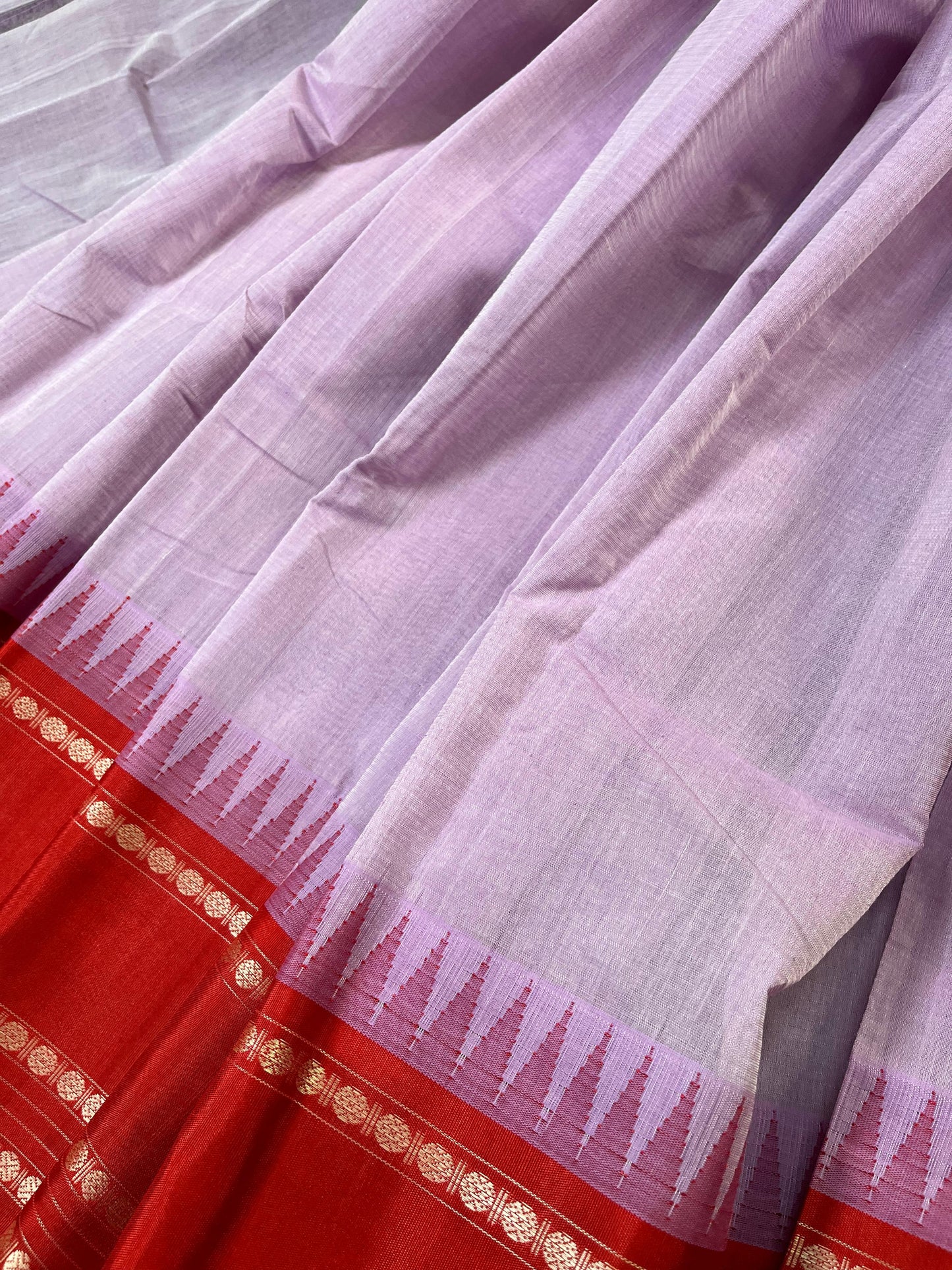 PINK COTTON PURE HANDLOOM KANJIVARAM SAREE