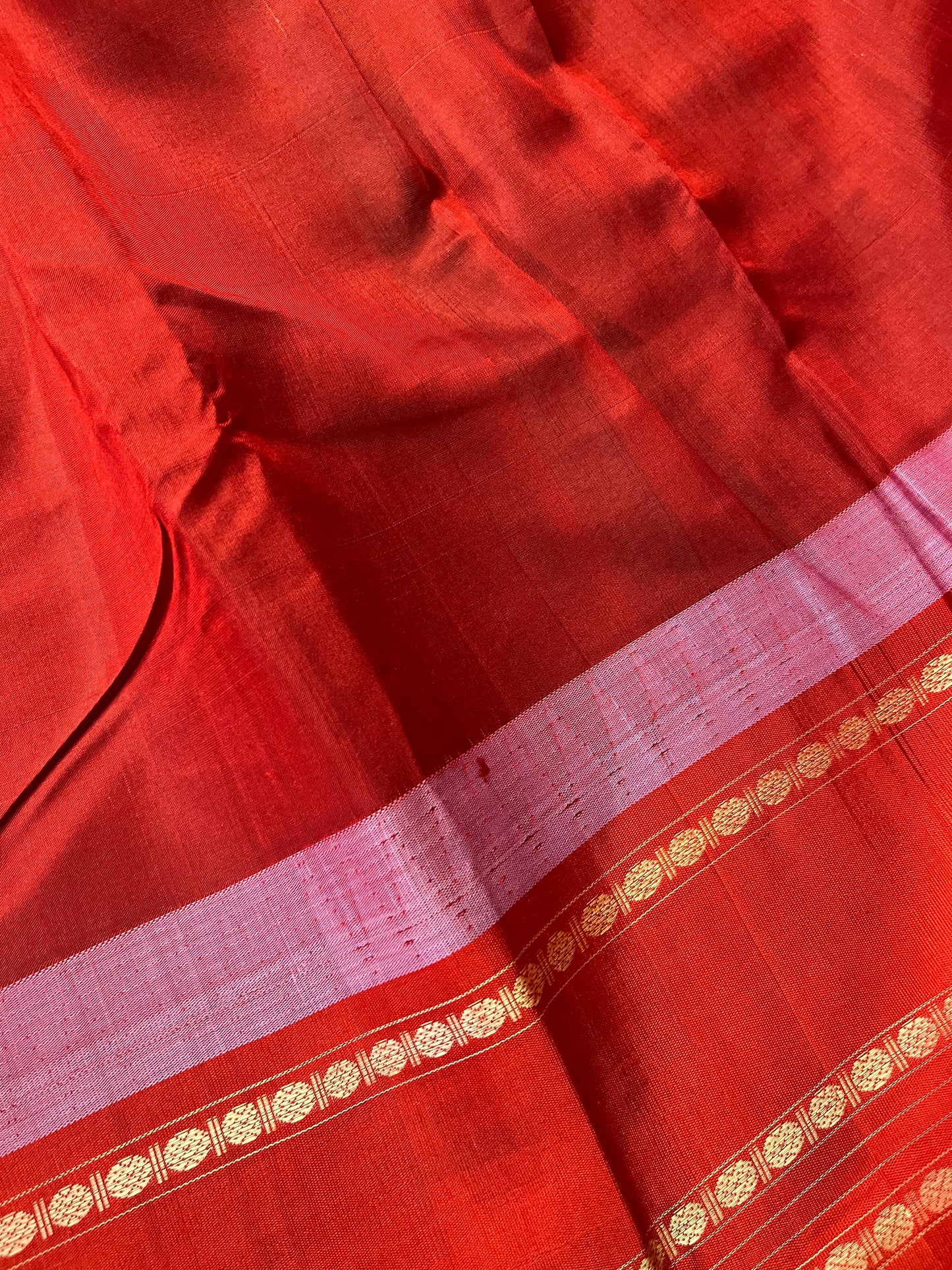 PINK COTTON PURE HANDLOOM KANJIVARAM SAREE