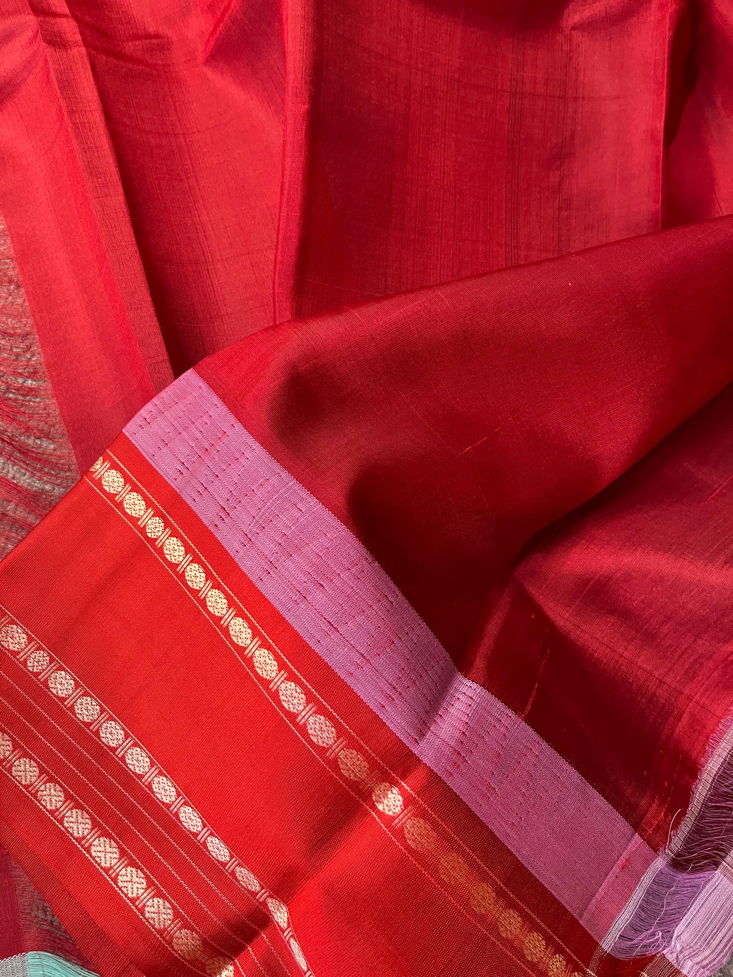 GREEN COTTON PURE HANDLOOM KANJIVARAM SAREE