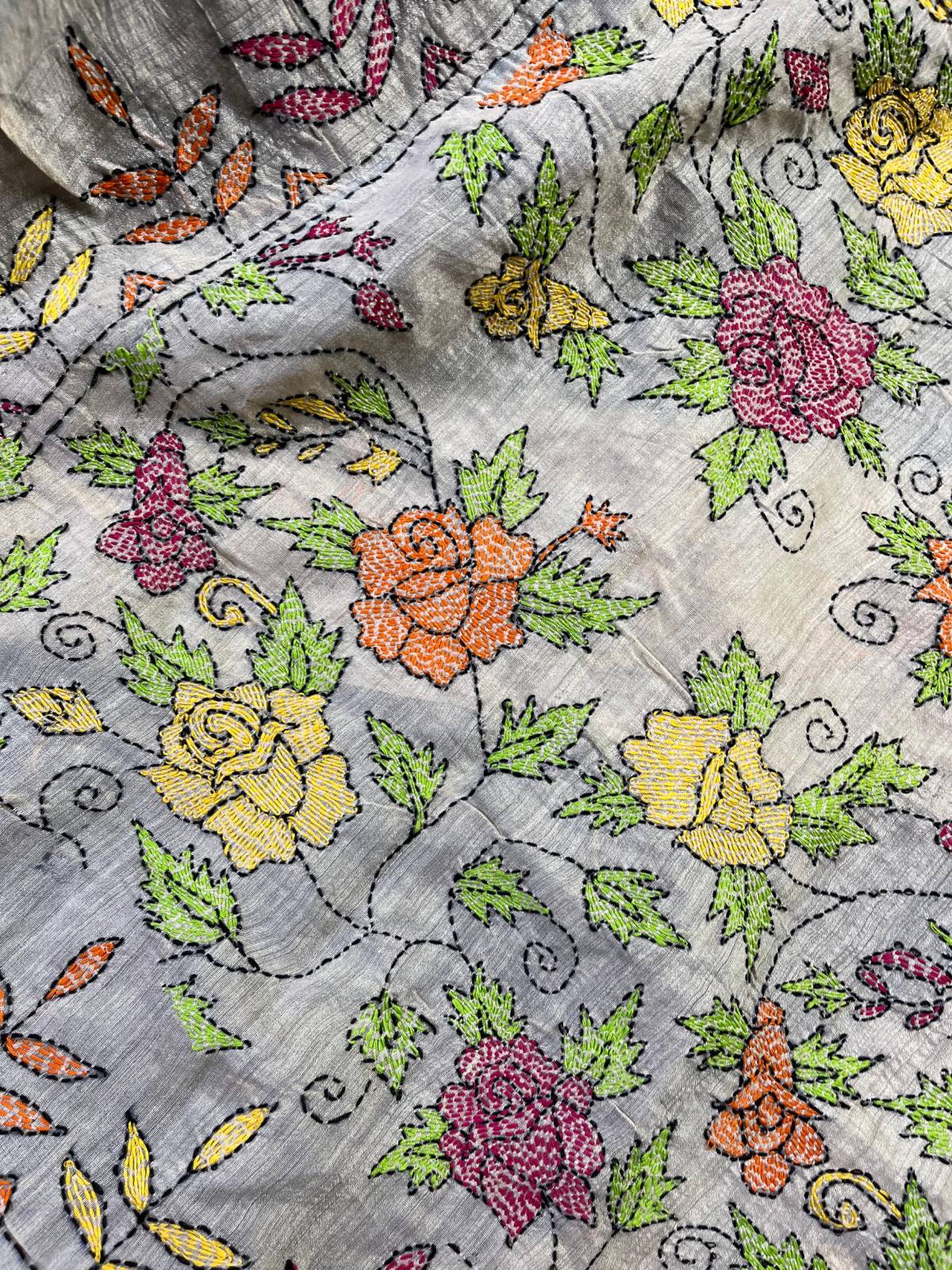 BLUE TASSAR PURE HANDLOOM BANDHEJ SAREE