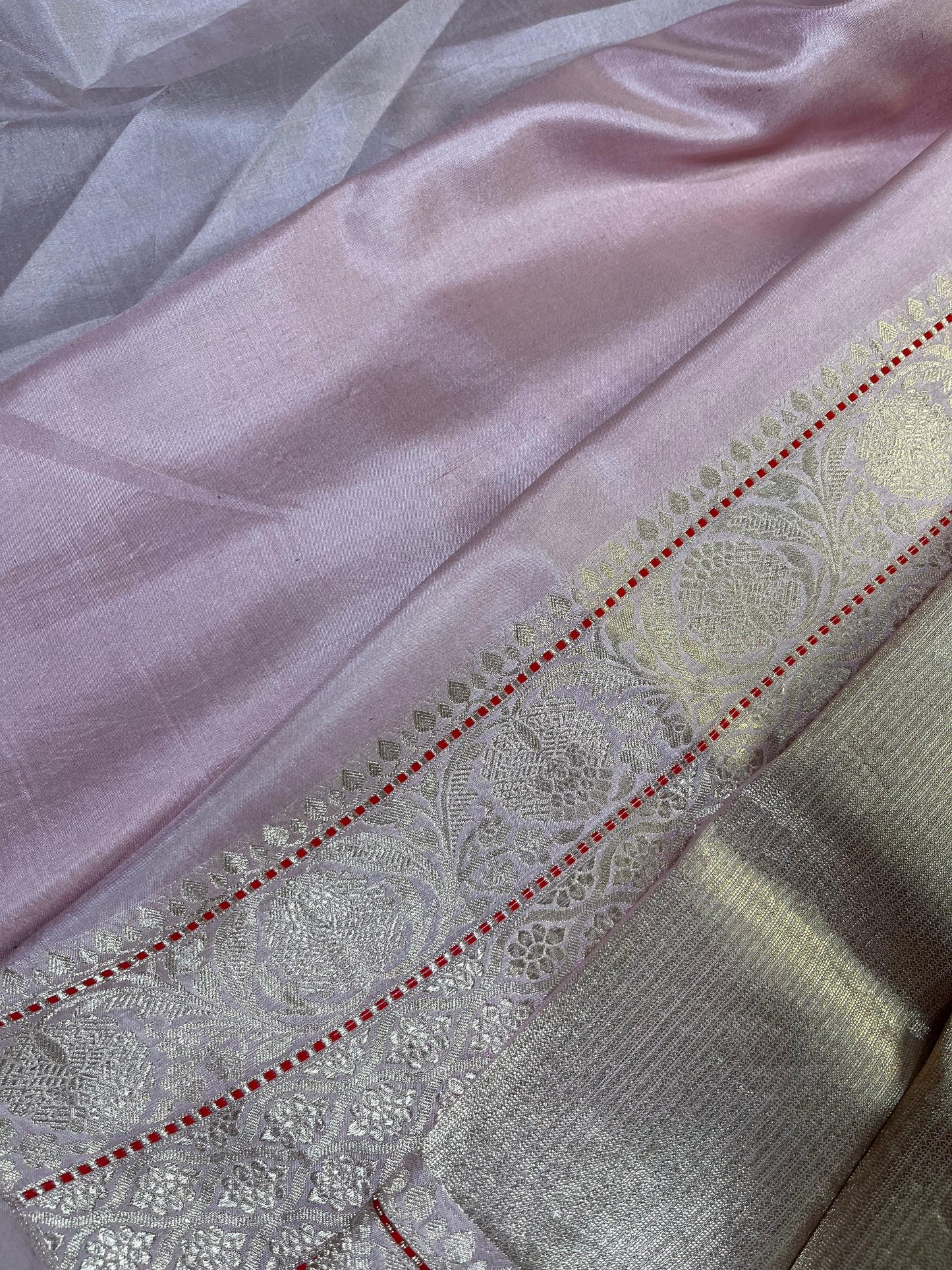 PINK KATAN TISSUE PURE HANDLOOM BANARASI SAREE