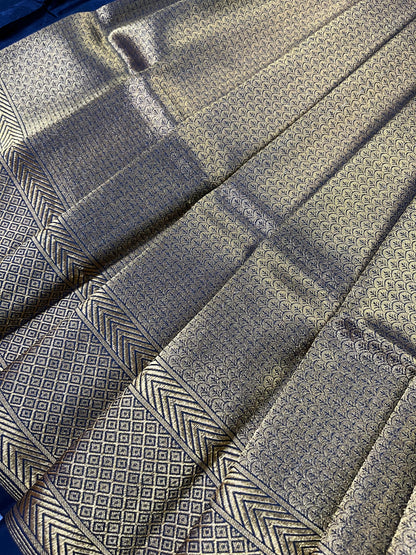 GOLD KATAN TISSUE PURE HANDLOOM BANARASI SAREE