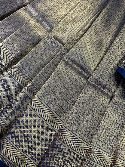 GOLD KATAN TISSUE PURE HANDLOOM BANARASI SAREE