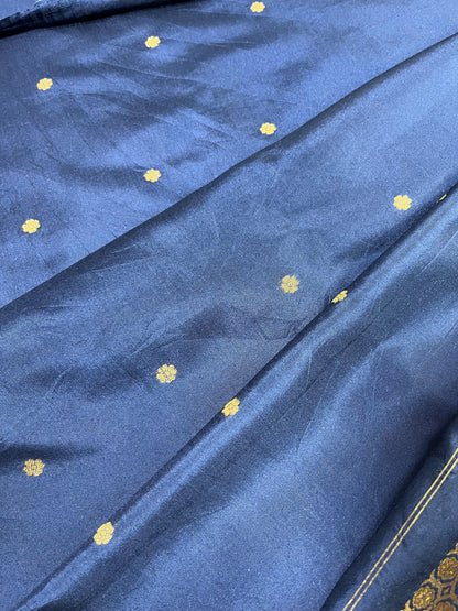 GOLD KATAN TISSUE PURE HANDLOOM BANARASI SAREE