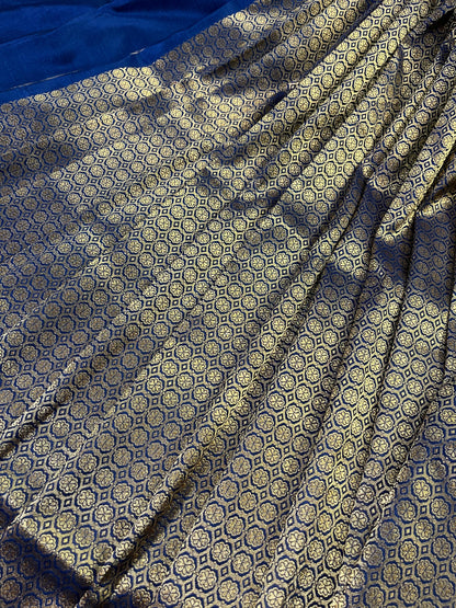 GOLD KATAN TISSUE PURE HANDLOOM BANARASI SAREE