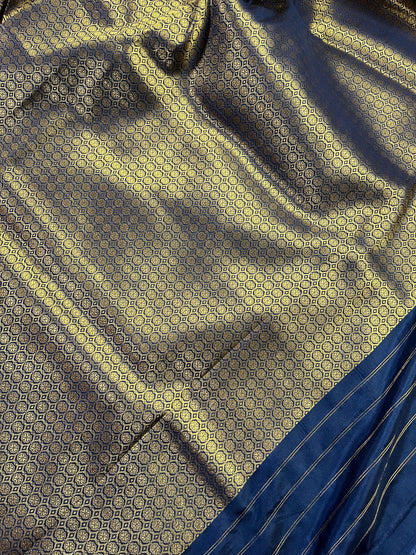 GOLD KATAN TISSUE PURE HANDLOOM BANARASI SAREE