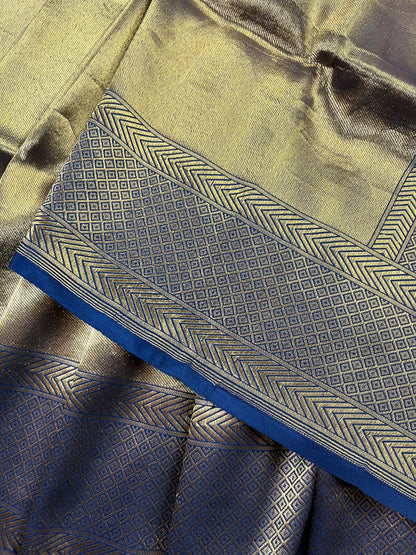 GOLD KATAN TISSUE PURE HANDLOOM BANARASI SAREE