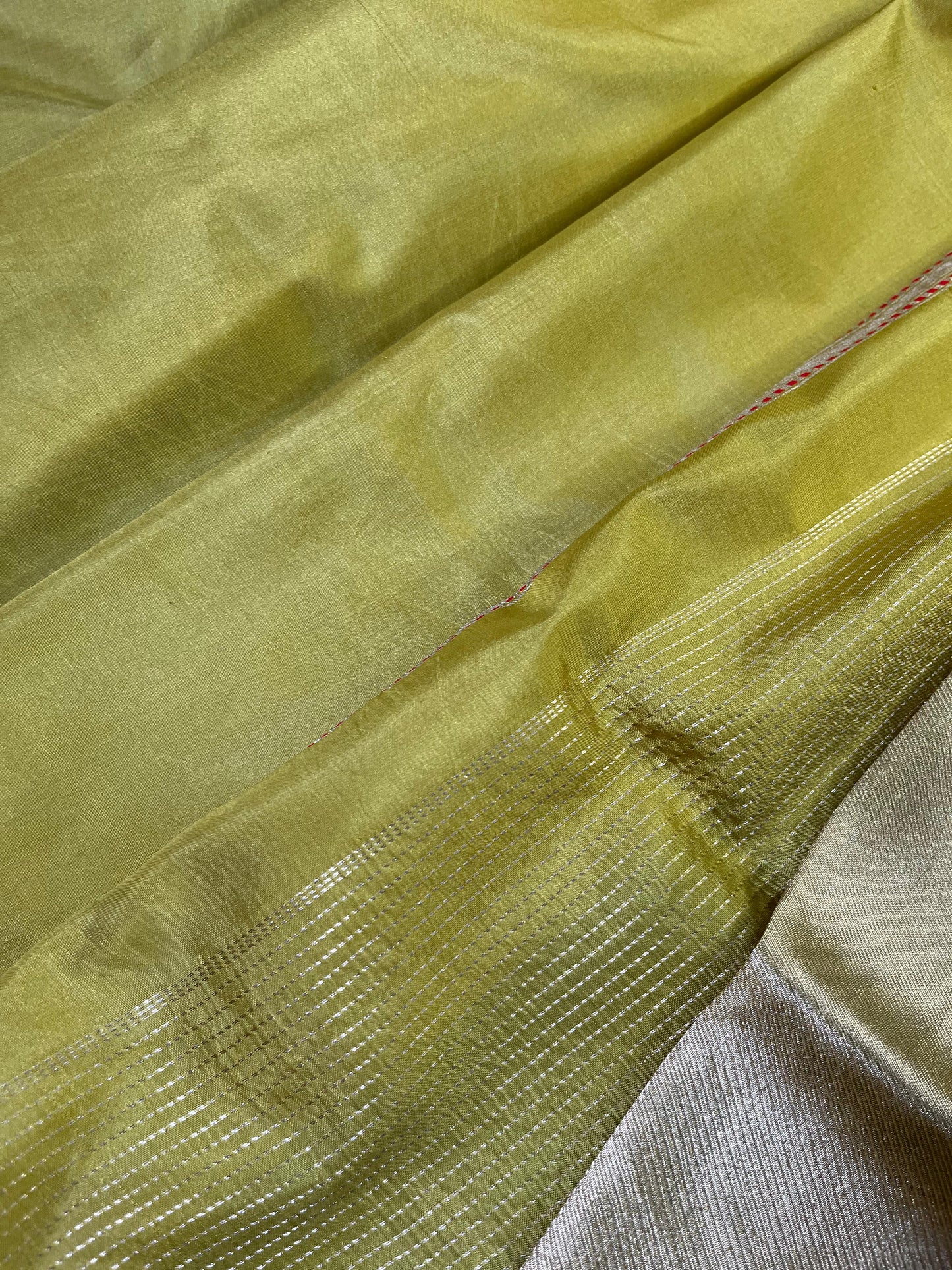 NEON GREEN KATAN TISSUE PURE HANDLOOM BANARASI SAREE