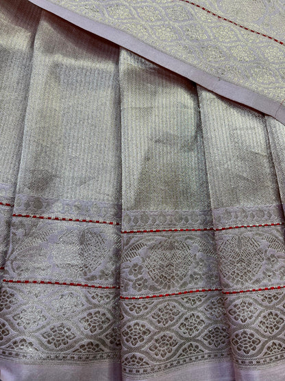 PINK KATAN TISSUE PURE HANDLOOM BANARASI SAREE